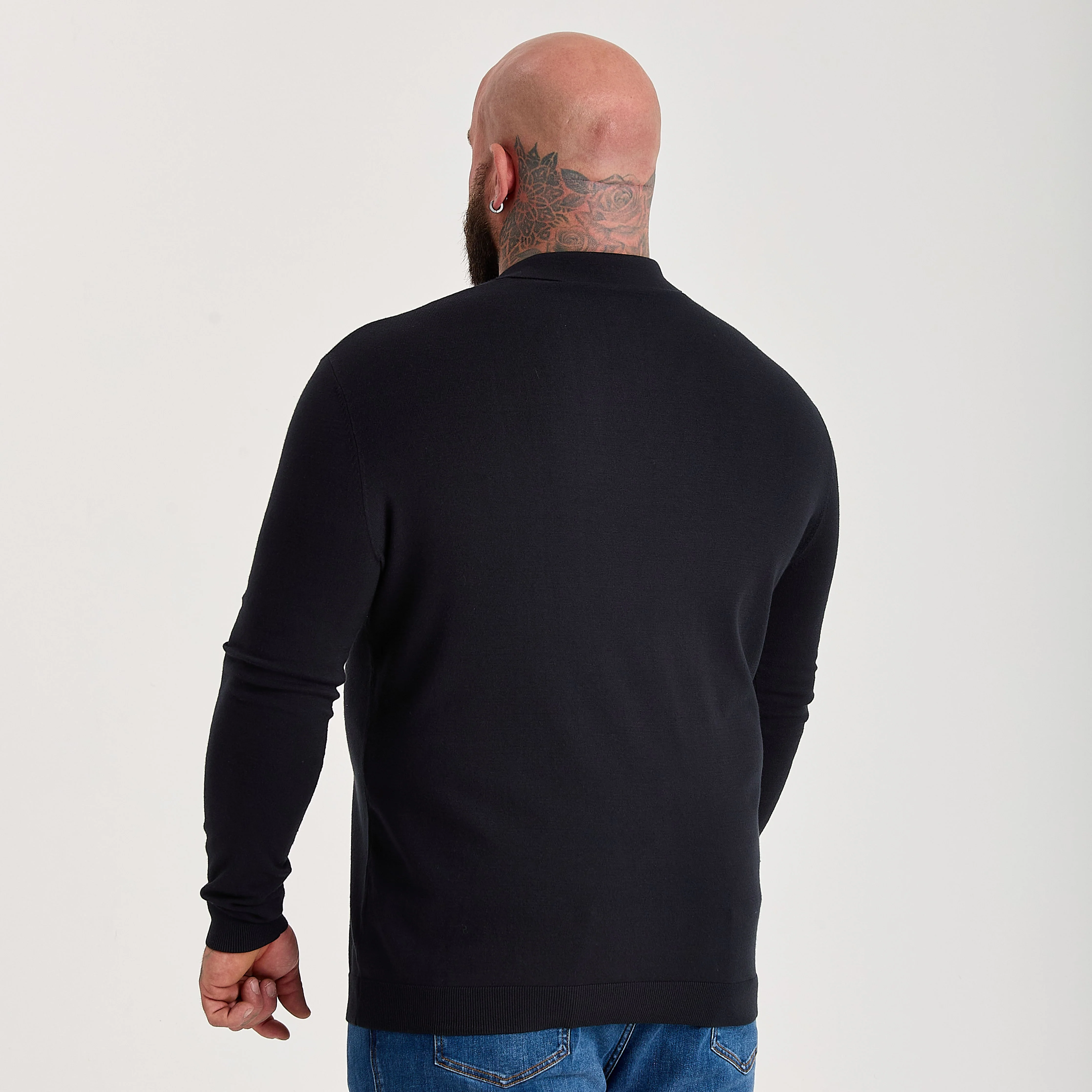 Black Dress Polo Long Sleeve - Image 3