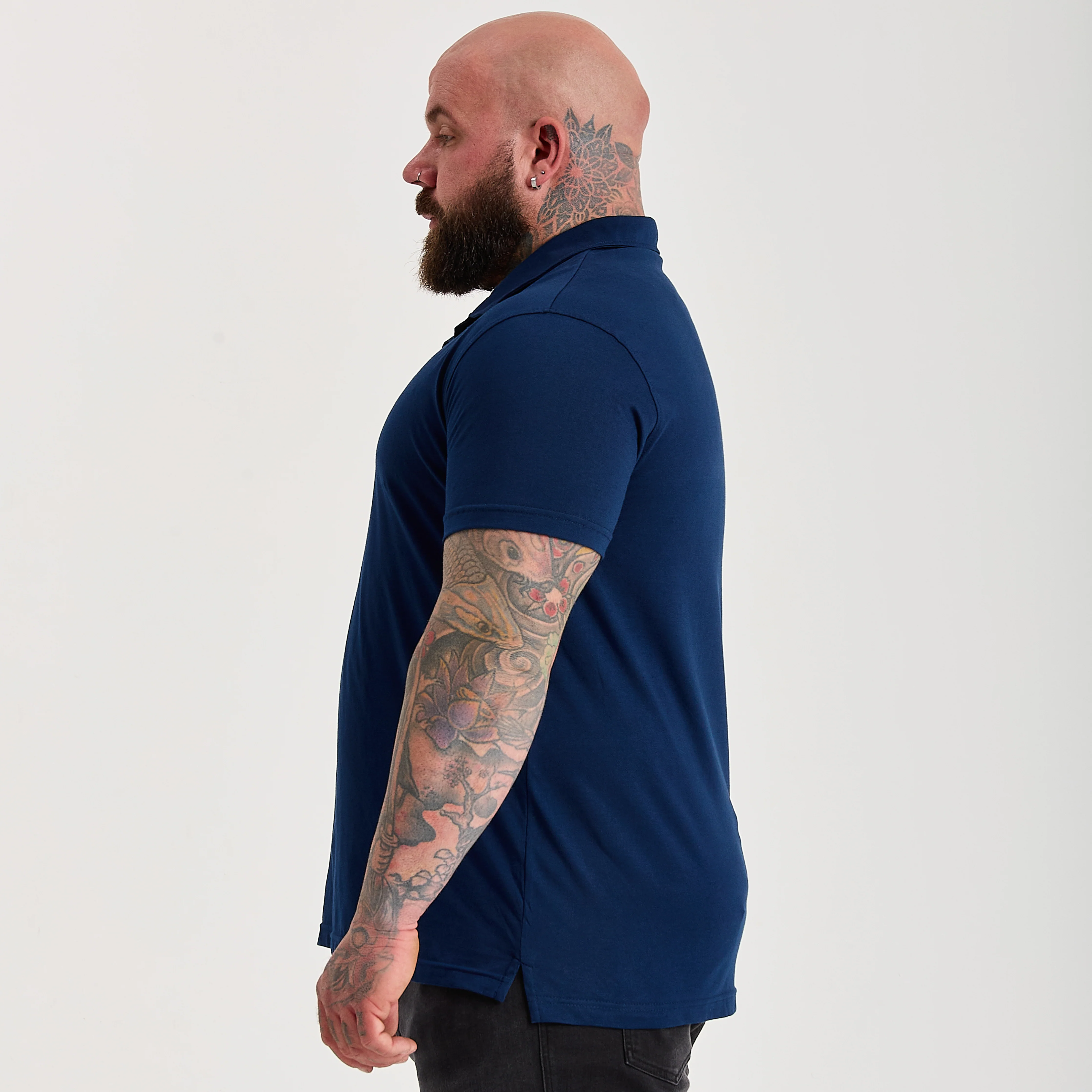 Deep Blue Polo Shirt - Image 4