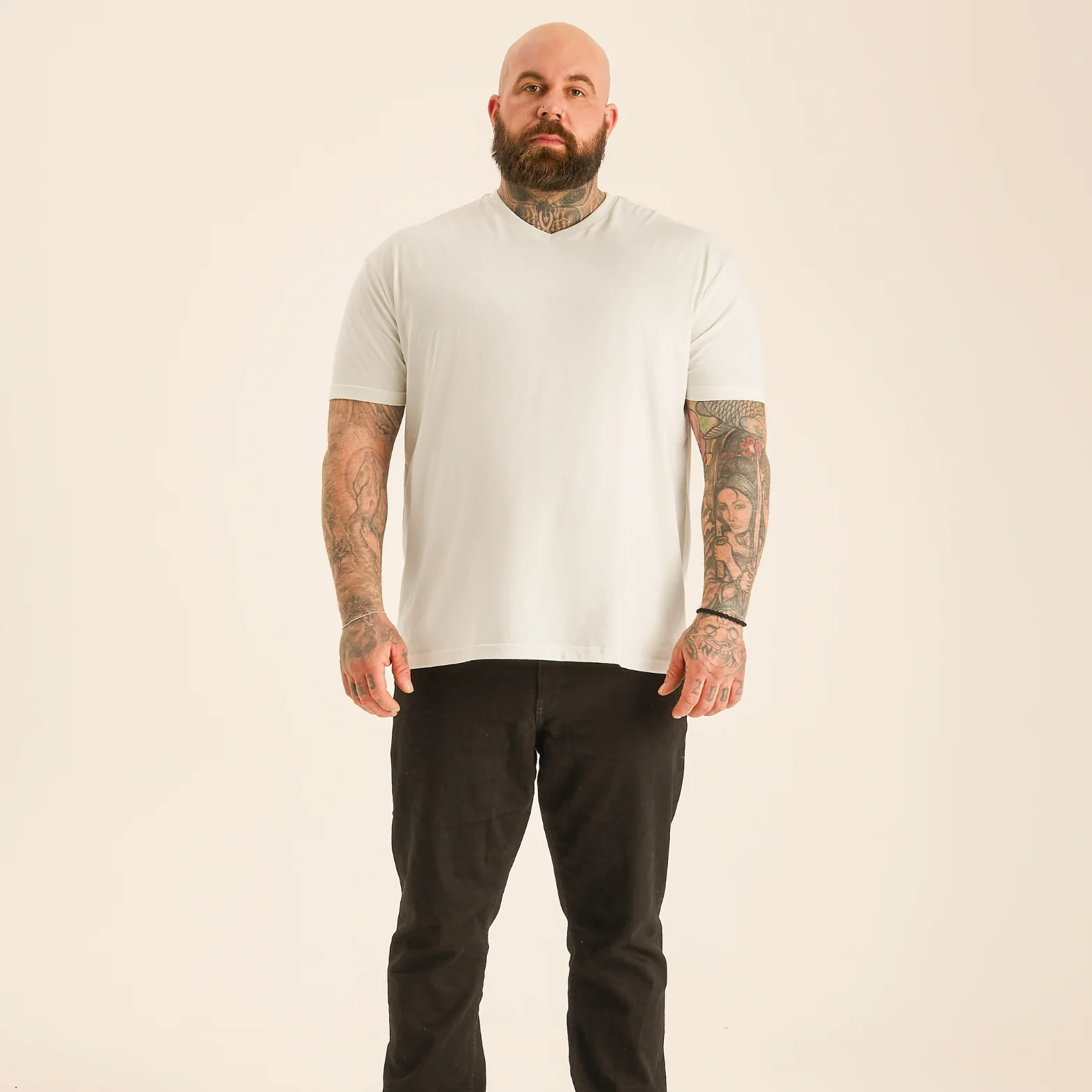 Marshmallow V-Neck T-Shirt - Image 4