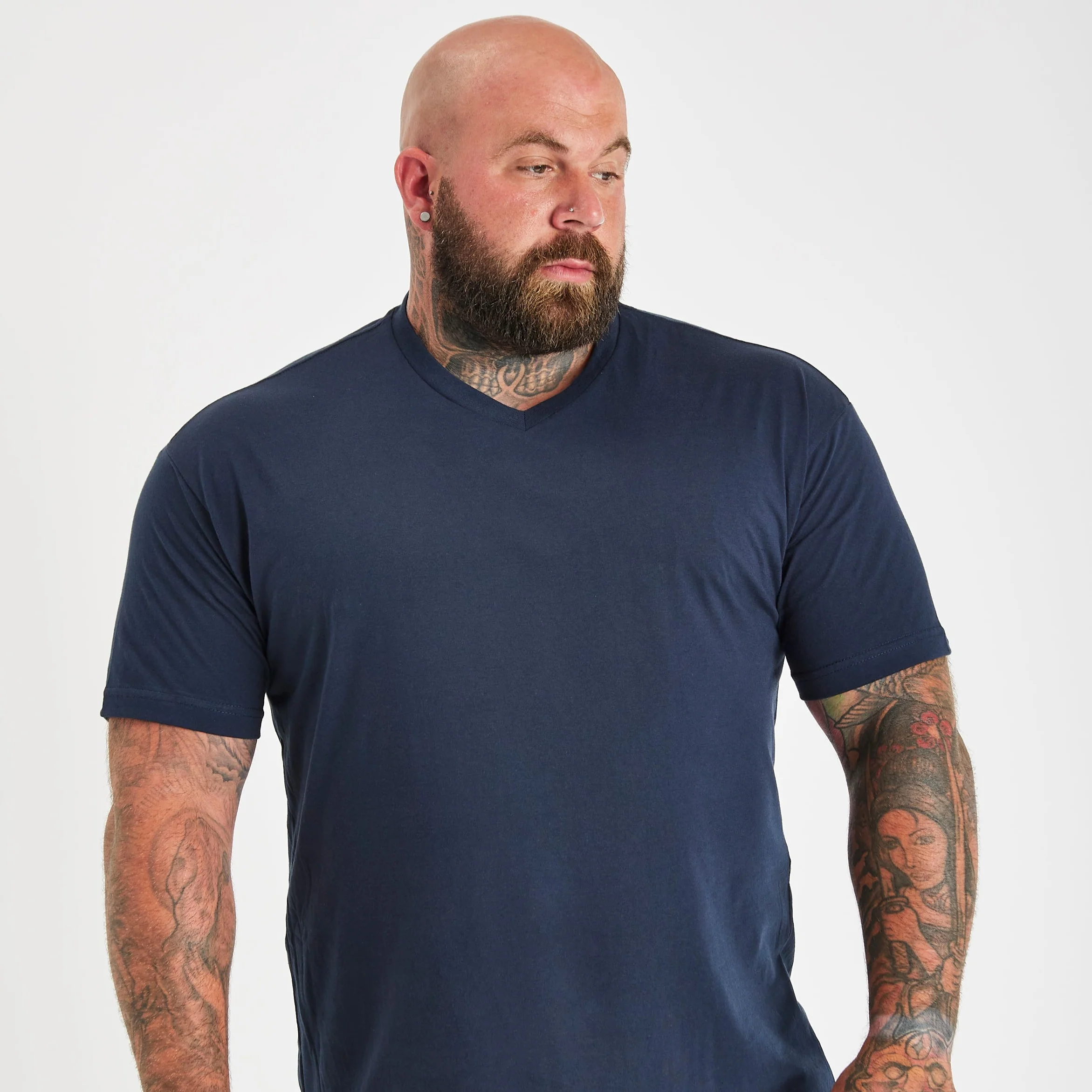 Navy V-Neck T-Shirt - Image 3