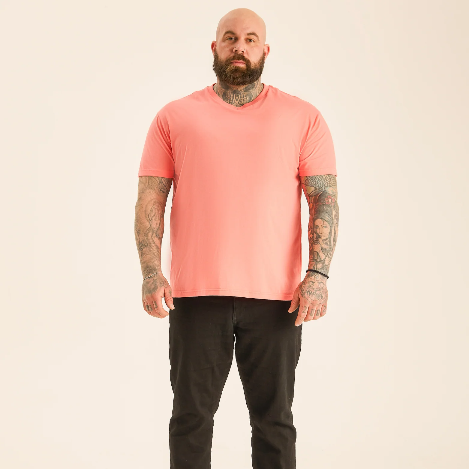 Peach V-Neck T-Shirt - Image 4