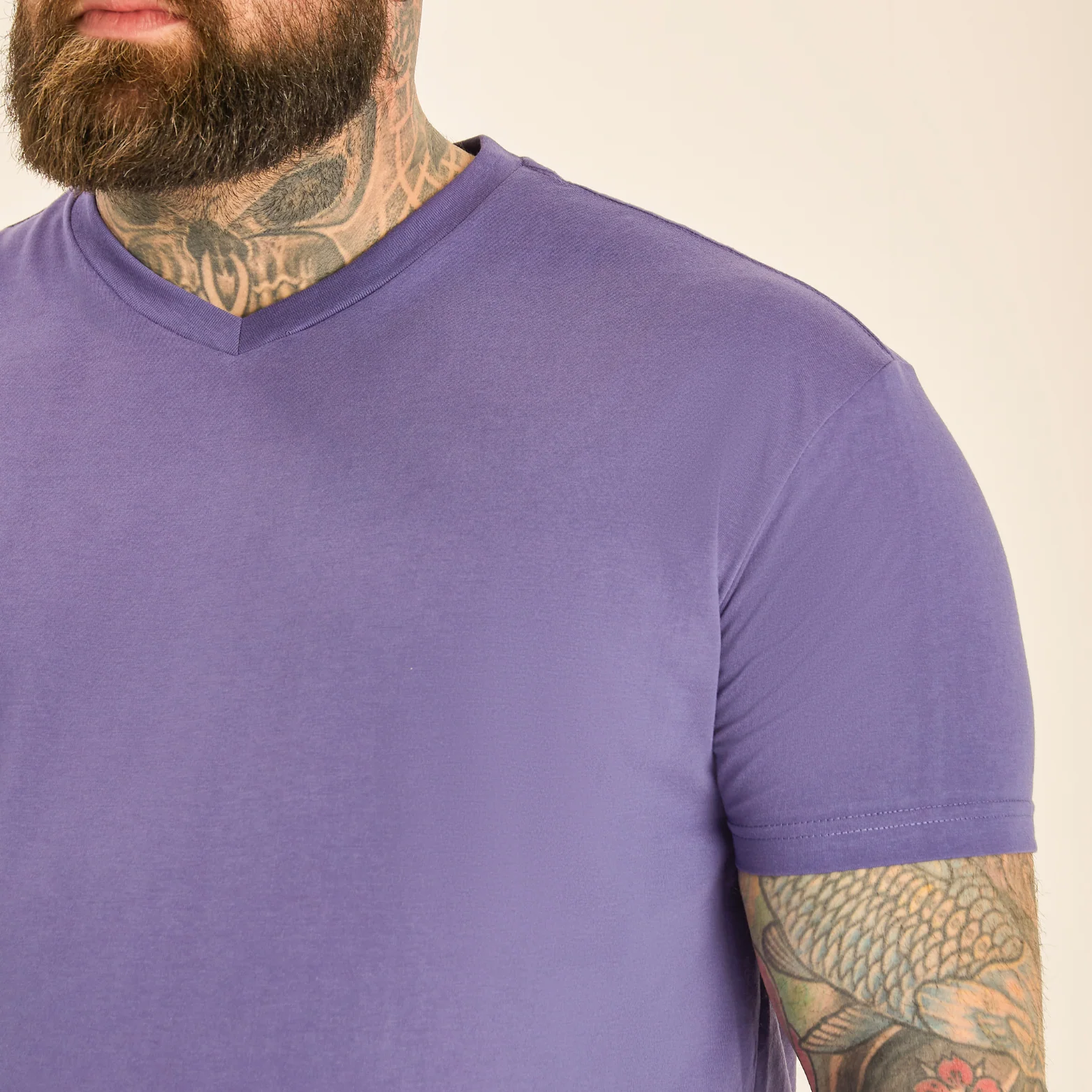 Purple V-Neck T-Shirt - Image 3