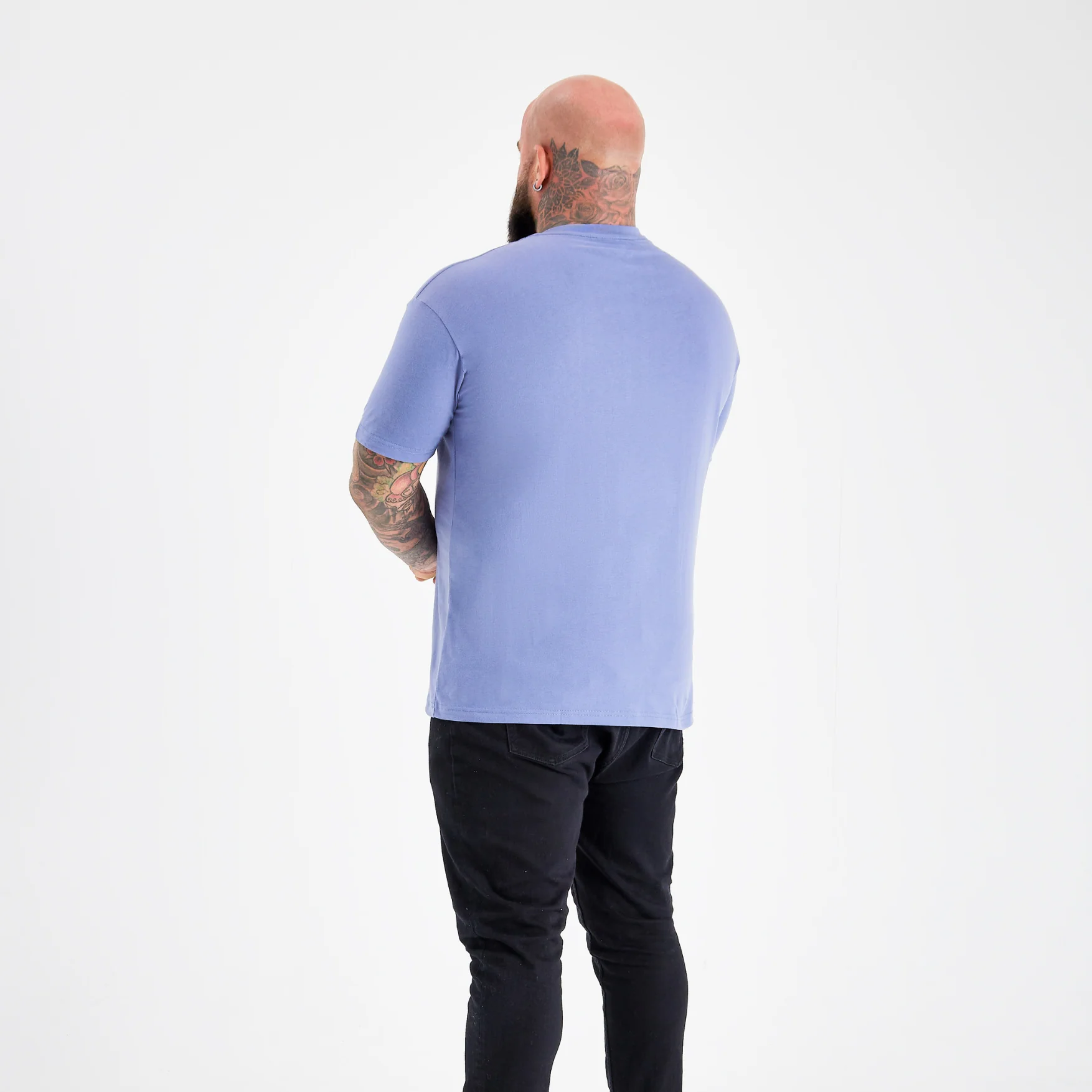 Steel Blue V-Neck T-Shirt - Image 3