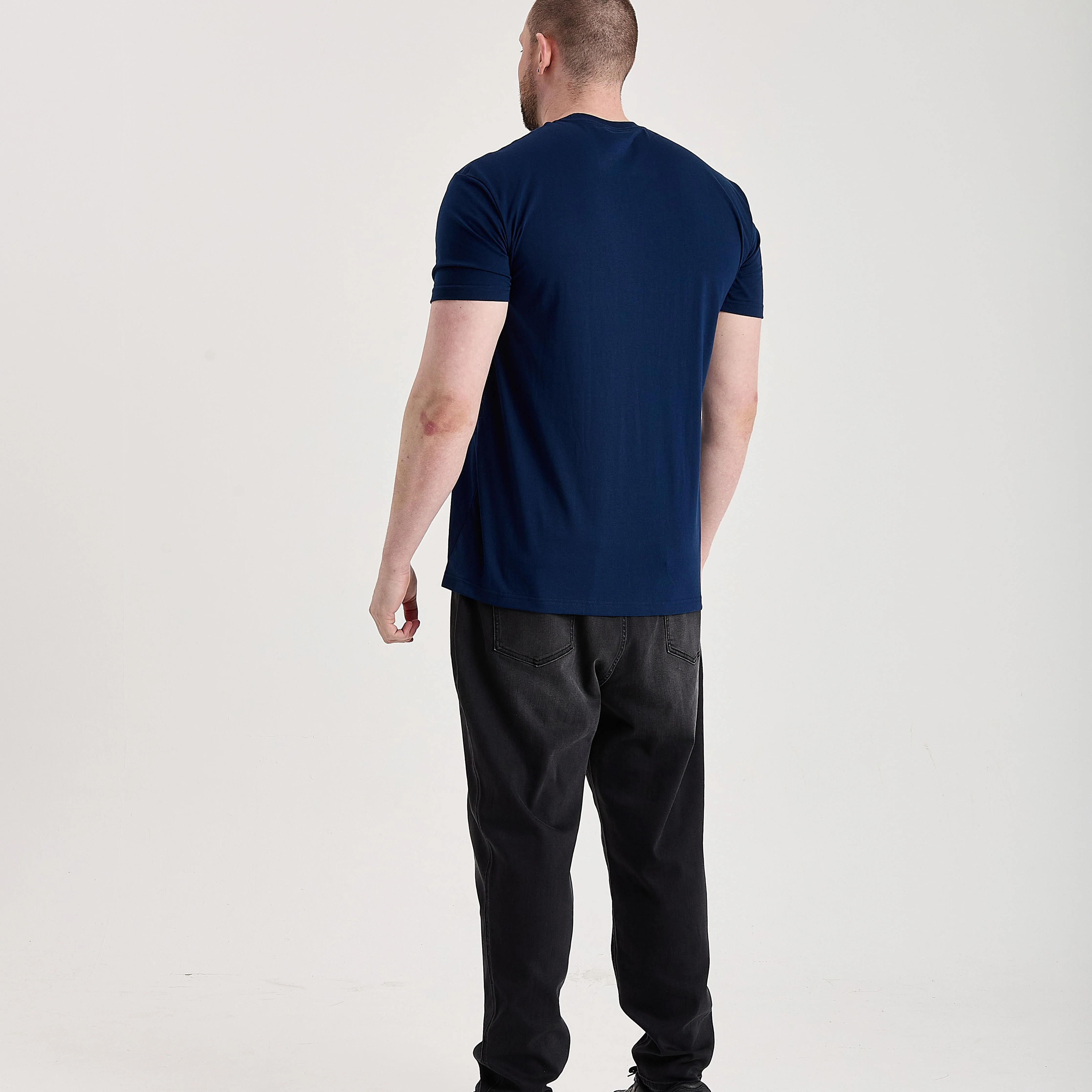 Tall Deep Blue Crew Neck - Image 4