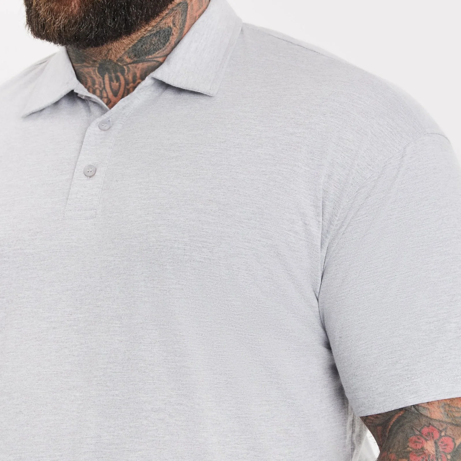 Tall Heather Grey Polo - Image 2
